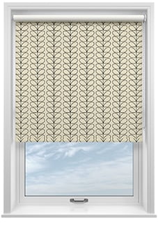 Orla Kiely Linear Stem, Black - Twist&Fit Roller Blind